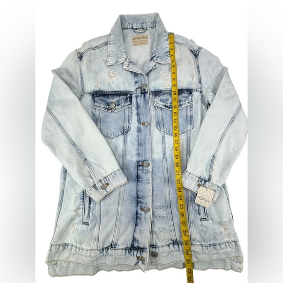 NWT | Free People | Destroyed Long and Lean Trucker‎ Jacket | Medium - Picture 4 of 8